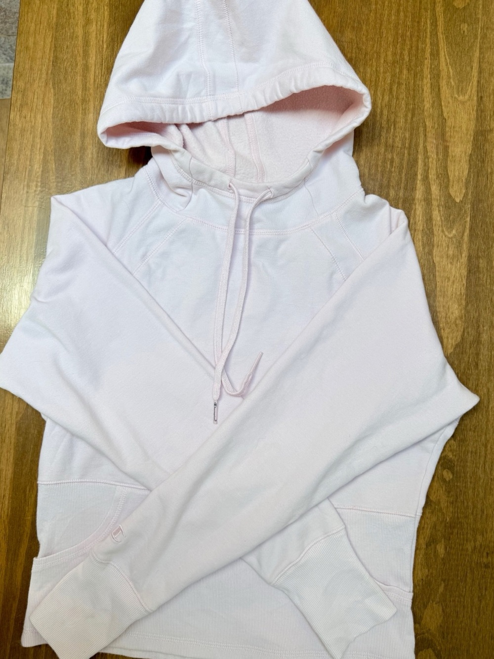 Champion Lightweight Pink Hooded Pullover Sweatshirt Size Small
